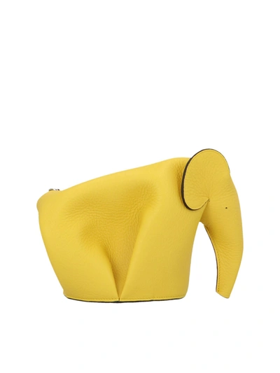 Shop Loewe Elephant Mini Bag In Yellow