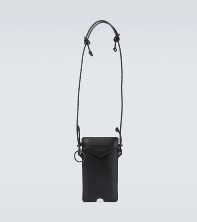 Shop Givenchy Antigona Leather Iphone Case In Black