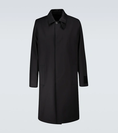 Shop Givenchy Patch Trench Jacket In Wool In Black