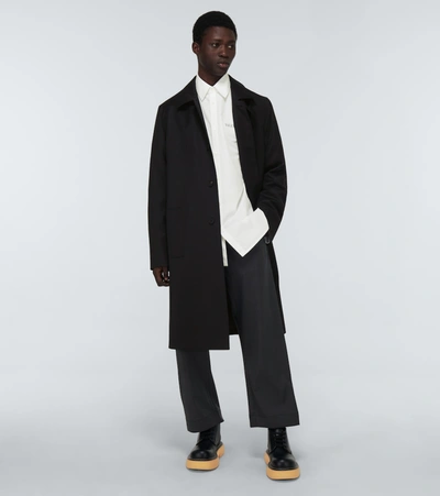 Shop Givenchy Patch Trench Jacket In Wool In Black