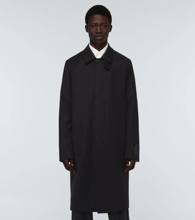 Shop Givenchy Patch Trench Jacket In Wool In Black