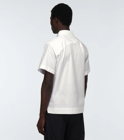 Shop Bottega Veneta Short-sleeved Cotton Shirt In White