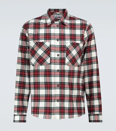 Shop Off-white Flannel Checked Shirt In Red