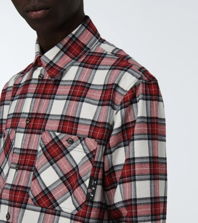 Shop Off-white Flannel Checked Shirt In Red