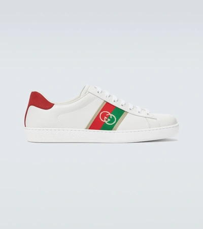 Shop Gucci Ace Gg Sneakers In White