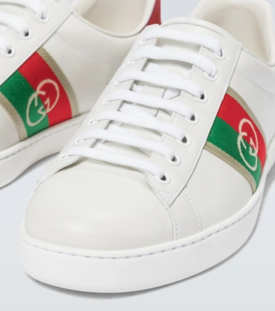 Shop Gucci Ace Gg Sneakers In White