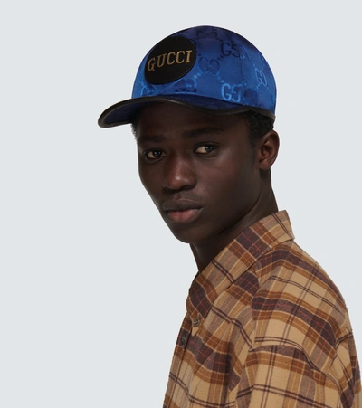 Shop Gucci Off The Grid Baseball Hat In Blue