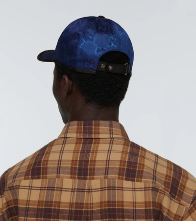 Shop Gucci Off The Grid Baseball Hat In Blue