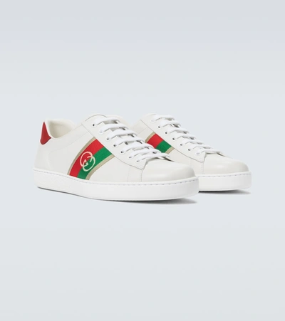 Shop Gucci Ace Gg Sneakers In White