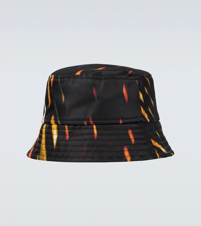 Shop Dries Van Noten Graphic Printed Bucket Hat In Black