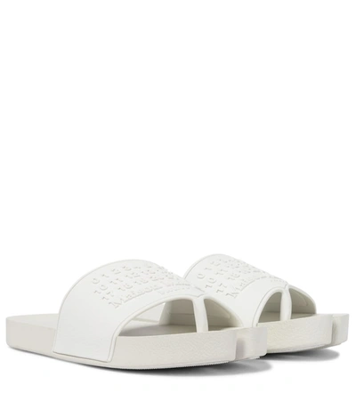 Shop Maison Margiela Tabi Slides In White