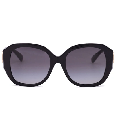 Shop Valentino Vlogo Acetate Sunglasses In Black