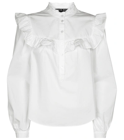 Shop Veronica Beard Sonnet Cotton Shirt In White