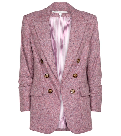 Shop Veronica Beard Beacon Dickey Cotton And Wool-blend Blazer In Pink