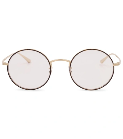 Shop The Row X Oliver Peoples After Midnight Round Glasses In Gold