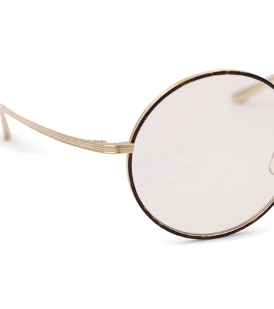 Shop The Row X Oliver Peoples After Midnight Round Glasses In Gold