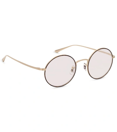 Shop The Row X Oliver Peoples After Midnight Round Glasses In Gold