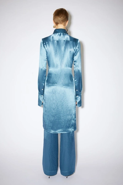 Shop Acne Studios Long Sleeve Dress Dusty Blue