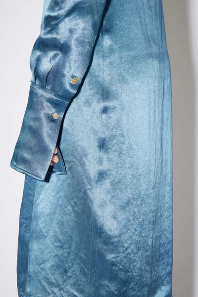 Shop Acne Studios Long Sleeve Dress Dusty Blue