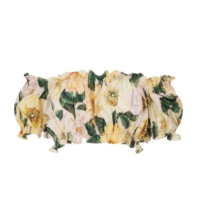 Shop Dolce & Gabbana Floral Print Crop Top