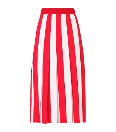 Shop Dolce & Gabbana Striped Midi Skirt