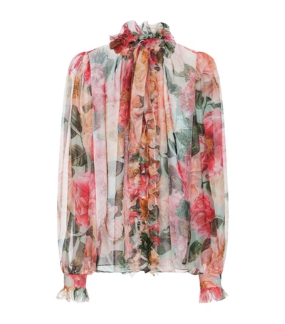 Shop Dolce & Gabbana Silk Floral Shirt