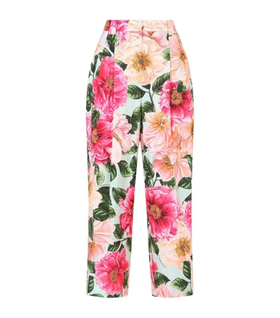 Shop Dolce & Gabbana Floral Print Trousers