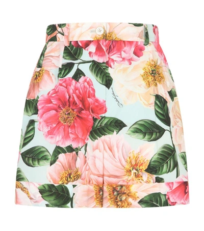 Shop Dolce & Gabbana Camellia Print Shorts