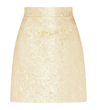 Shop Dolce & Gabbana Floral Jacquard Mini Skirt