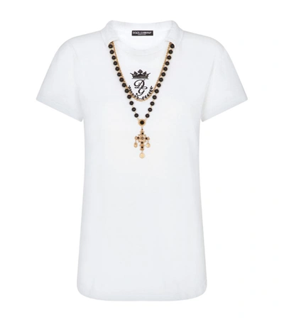 Shop Dolce & Gabbana Jewel Necklace T-shirt