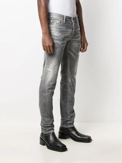 Shop Dsquared2 Denim Jeans In Grey