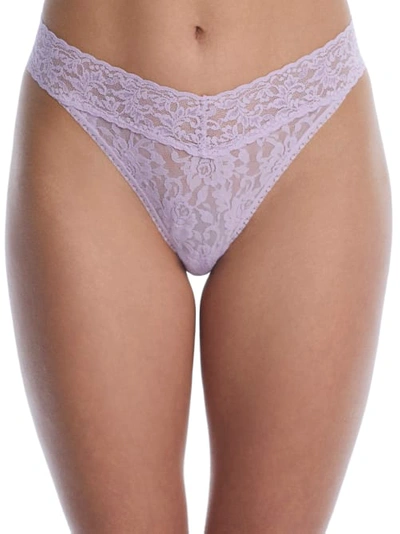 Shop Hanky Panky Signature Lace Original Rise Thong In Cool Lavender