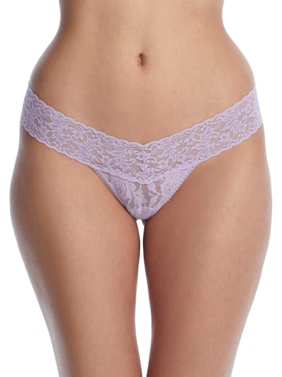Shop Hanky Panky Signature Lace Low Rise Thong In Cool Lavender