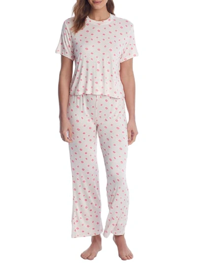 Shop Honeydew Intimates All American Petal Pink Knit Pajama Set In Petal Pink Lips
