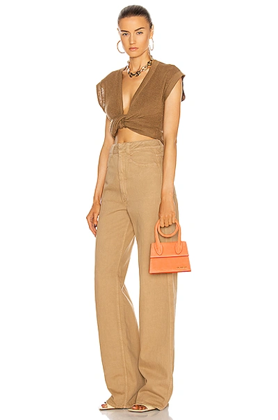 Jacquemus Le Chiquito Noeud Leather Bag In Orange | ModeSens