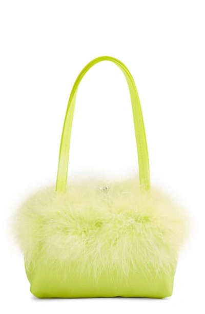 Shop Topshop Clueless Feather Grab Bag In Lime