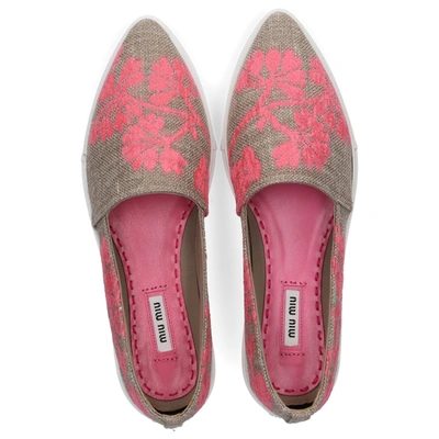 Shop Miu Miu Slip On Shoes In Pink