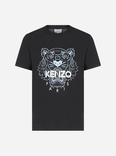 Shop Kenzo Logo-tiger Cotton T-shirt