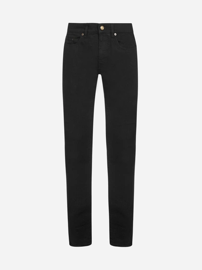 Shop Saint Laurent Stretch Denim Skinny Jeans