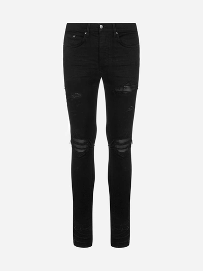 Shop Amiri Mx1 Stretch Denim Jeans In Black