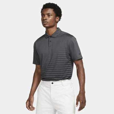 Shop Nike Dri-fit Vapor Men's Graphic Golf Polo In Dark Smoke Grey,black,black
