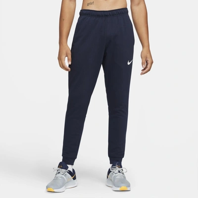 Shop Nike Men's Dry Dri-fit Taper Fitness Fleece Pants In Blue