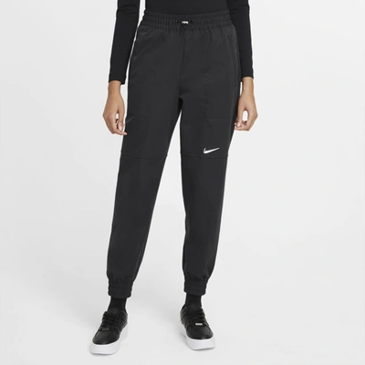 Nike Black Woven Sportswear Swoosh Lounge Pants | ModeSens