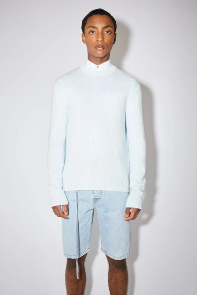 Shop Acne Studios Cotton Sweater Light Blue