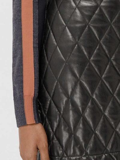Shop Burberry Diamond Quilted Lambsk In Black