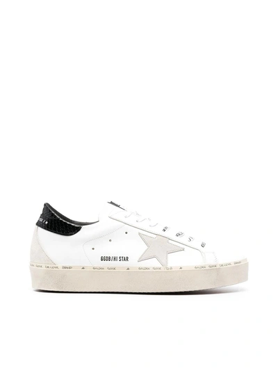 Shop Golden Goose Hi Star Lace-up Sneakers In White