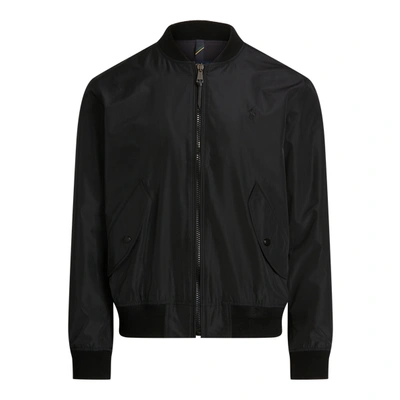 Shop Ralph Lauren Water-repellent Bomber Jacket In Polo Black