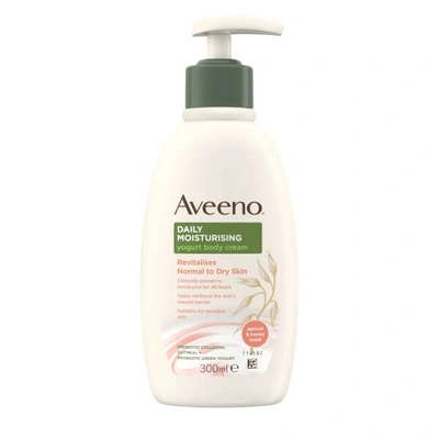 Shop Aveeno Daily Moisturising Yogurt Body Cream Apricot & Honey Scent 300ml