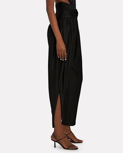 Shop Alexandre Vauthier Cropped High-rise Jersey Pants In Black