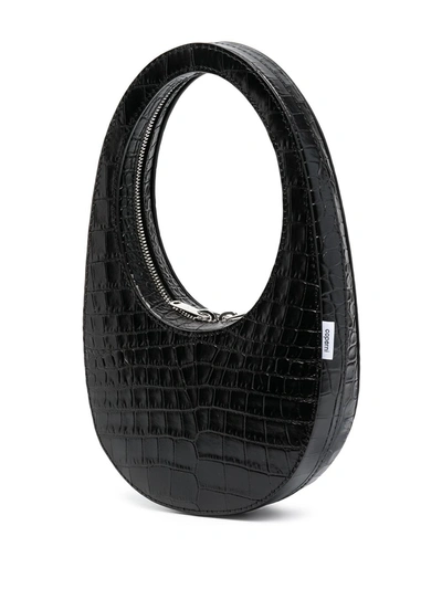 Shop Coperni Mini Swipe Leather Handbag In Black
